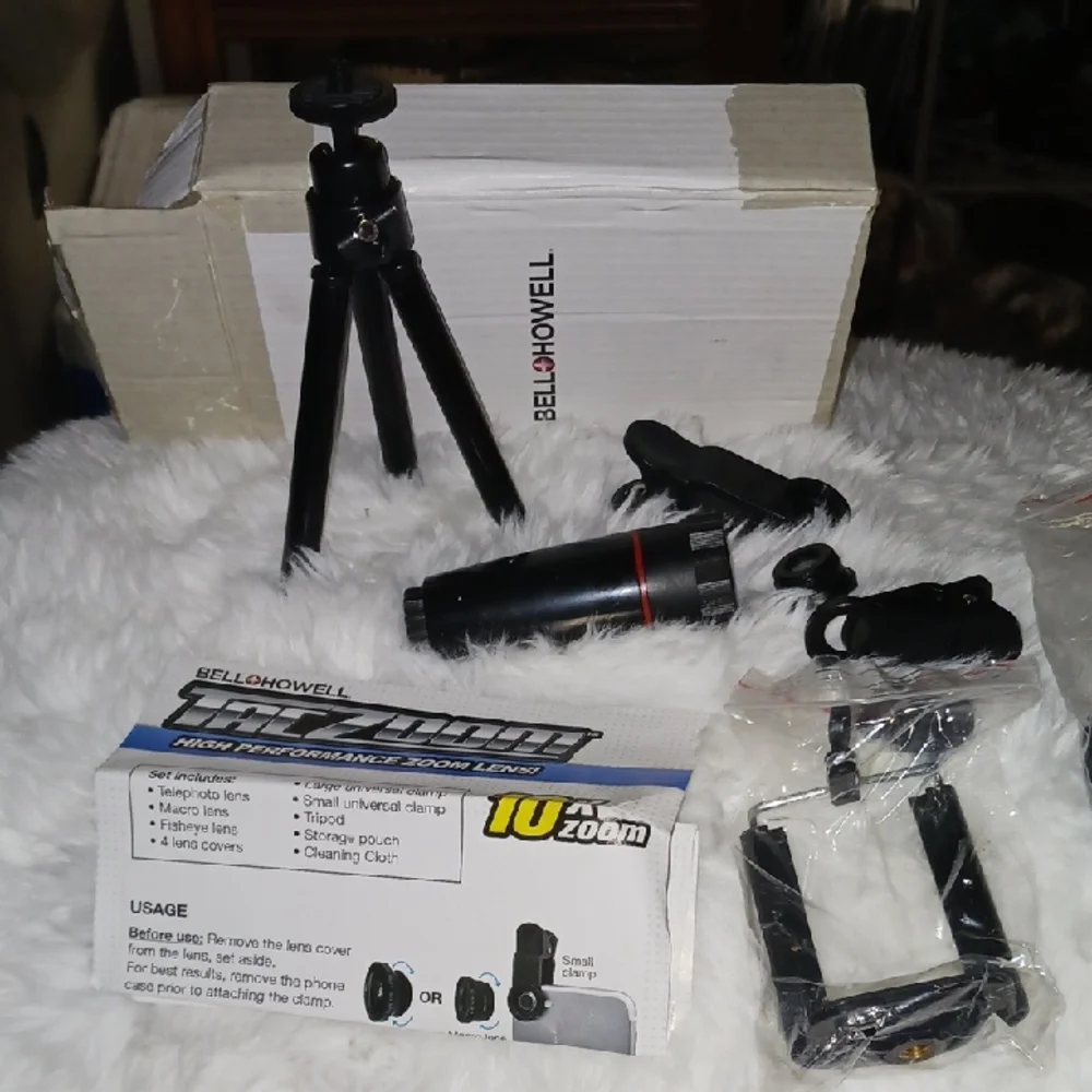 Bell And Howell Tac 10X Zoom Smartphone Lens Kit. New